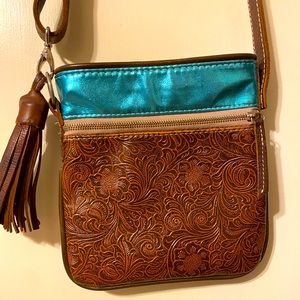 Consuela tooled crossbody